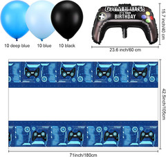 34 Pieces Gamer Birthday Decorations Video Game Party Supplies Set Including Hap