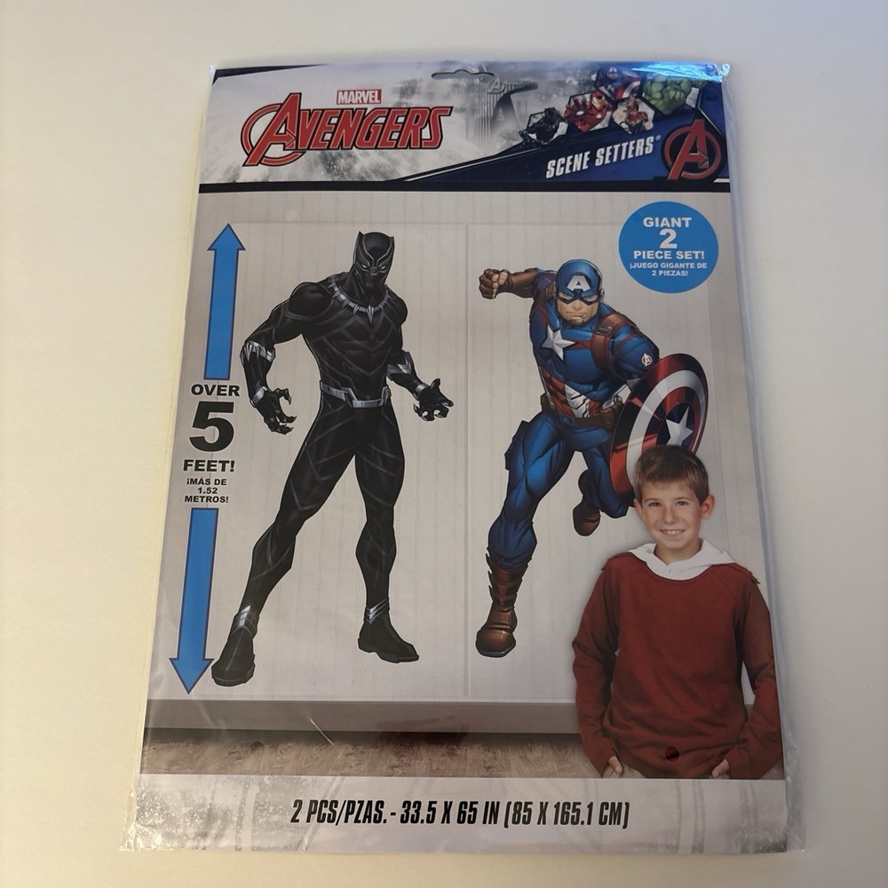 Marvel Avengers Birthday Party Scene Setters Captain America Black Panther NEW