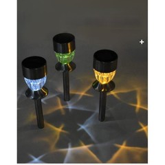 Solar Powered Lawn Light with Diamond Detail for Garden Camping Outdoor Use