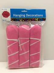 Oriental Trading Hot Pink Tissue Pom Pom Decor with Grommet 6 Pieces 15″