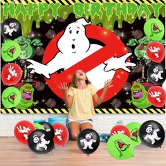 Ghostbusters Birthday Party Supplies Set Plates Balloons Cake Toppers Banner