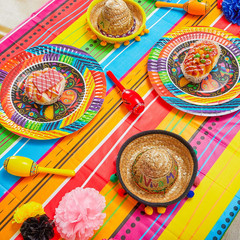 6 Pack Cinco de Mayo Plastic Tablecloths 54×108 Fiesta Mexican Theme Table Cover