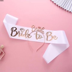 Bachelorette Party Decorations Bride To Be Sash Veil Tiara Temporary Tattoo Set