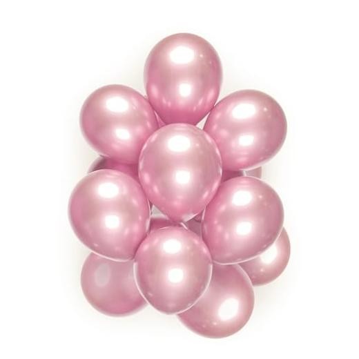 Metallic Balloons，Metallic 12inch Balloons,50pcs Metallic Light Pink