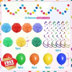 Miucat Rainbow Dots Party Set 156pc