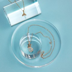 Clear Polished Acrylic Cube Cylinder Round Photo Props, Transparent Solid Acryli