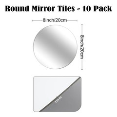 10 Pack Round Mirrors for Centerpieces, 8 inch Circle Mirror Centerpieces for…