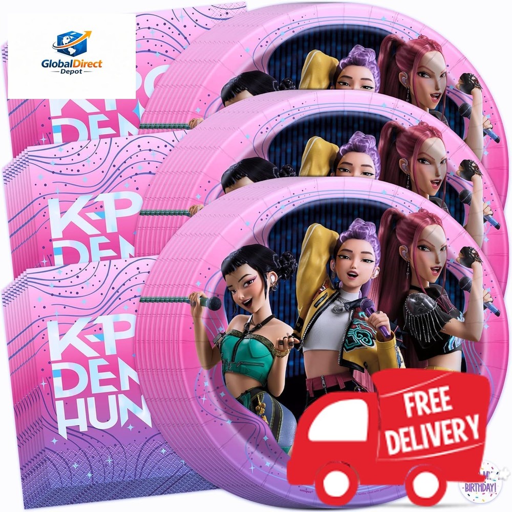 Unique KPop Demon Hunters Plates and Napkins for 32 | KPop Demon Hunters…