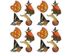 Wholesale Vintage Halloween Cutouts Four Packs Beistle Bulk Party Supplies Witch