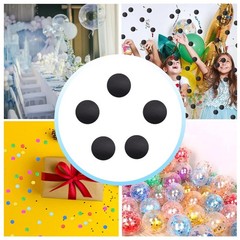 50g/1.76oz Metallic Glitter Foil Confetti 15mm Black Round Circle Dots Table