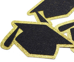 Grad Caps Glitter Confetti for Graduation Party Decorations Congrats Grad Table