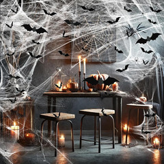 1200 Sqft Halloween Spider Webs and 120Pcs Fake Bats and 50Pcs Fake Spiders Supe