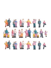 25 Pack Figures People 1:87 Scale Model Railway Mixed Painted High Quality