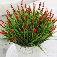 alyptus Artificial Flowers Outdoor 12 Bundles Fake Plants Large, Red