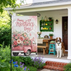 Elegant Double-Sided Mother’s Day Garden Flag – Vintage Floral Design
