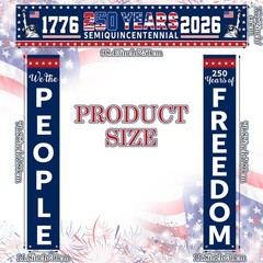 3 Pack 250th Anniversary Decoration 1776-2026 250 Years Anniversary Banners 4th