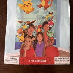 Pokemon Amscan Nintendo 2022 Birthday Party Backdrop w/Props Pikachu Brand New