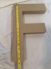“FIFTY” paper mache letters (for Birthday, Anniversary, Retirement Decoration)