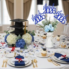 24 Pcs 2026 Graduation Decorations Class of 2026 Graduation Centerpiece Sticks D