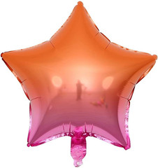 18 Assorted Gradient Color Star Shaped Balloons 6 Kinds of Rainbow Party Foil Ba