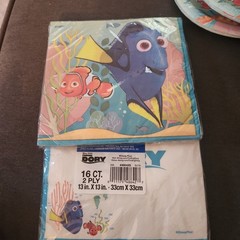 Finding DORY PARTY FOR 16 small Plates Cups Napkins NEMO
