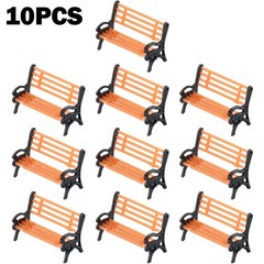 Garden Decoration Model Park 0.79*0.55*0.35inch/2*1.4*0.9cm 10Pcs Plastic