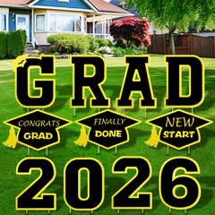 2026 Graduation Decorations Grad Yard Sign Congrats Grad Banner Outerdoor Lawn