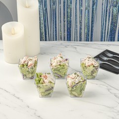 Restaurantware Mini Kova Cups 4 Oz 100 Count Clear Plastic Appetizer Cups