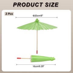 MECCANIXITY 2 Pcs Paper Umbrellas, 8″ DIY Oiled Paper Painting Umbrellas for …