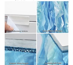 Blue Tulle Table Skirt Solid Ocean Theme Birthday Party Table Decoration