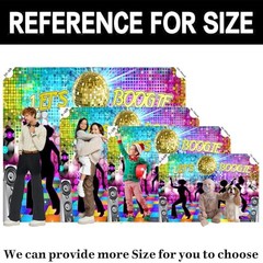 Disco Backdrop 7 x 5 ft Retro Glow Party 70s 80s 90s Theme Stage 7x5ft Multi