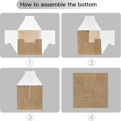 Burlap Print Baby Shower Boxes for Gender Reveal Party Gender Neutral Baby Showe