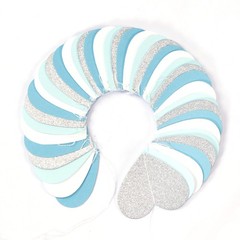 Light-Blue White-Silver Party-Decoration Heart Garland – 52ft Baby Boy Shower…