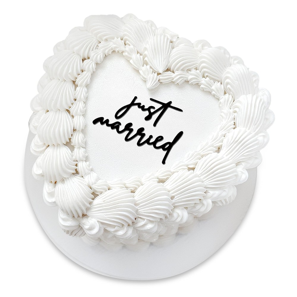 Acrylic Wedding Cake Topper Elegant Vintage Heart Design for Bride & Groom …