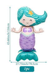 Mermaid Theme Birthday Party Decoration Plates Balloons Napkins cups tableware