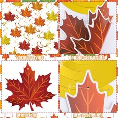 36 PCS Fall Leaves Hanging Swirls Decorations Thanksgiving Ceiling Decor