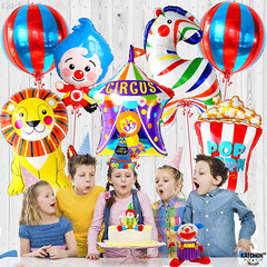 Circus Balloons for Carnival Theme Party Decorations, 7 Count, Perfect for