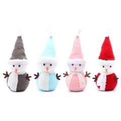 Christmas Ornament Plush Snowman for Doll with Scarf and Hat Miniature Figurine