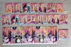NEW 36Pcs Pink Taylor Swift Inspired Party Supplies Banner Tablecloth Napkins
