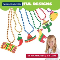 JOYIN 12 PCS Cinco de Mayo Fiesta Necklaces Bead- Mexican Birthday Party Favors