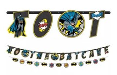 BATMAN HEROES UNITE SUPERHERO PARTY ~ 2 PACK «TO THE BAT CAVE» BANNER DECOR~ NEW