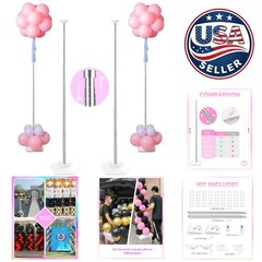 Elegant 80 Inch Height Adjustable Metal Balloon Stands – Perfect for Events