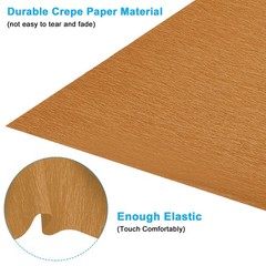 8.2ft Crepe Paper Roll, 2 Rolls 20″ Width Paper Streamer Sheet, Light Brown