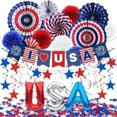 4th of July Decorations, 33PCS Patriotic Memorial Day Decorations Set with Ba…