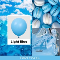 Light Blue Balloons 127pcs Different Sizes Pack of 36 18 12 10 5 Inch Baby Pa…