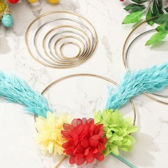 4Pcs Metal Hoops for Crafts 2 Inch Dream Catcher Rings Gold,