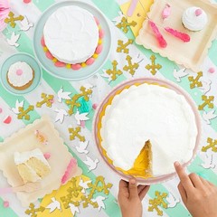 120 PCS Glitter God Bless Confetti Cross Paper Table Scatter Baptism Party