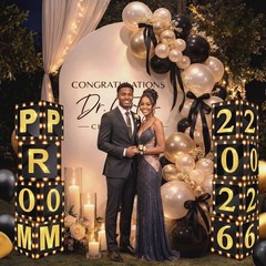 Prom Graduation Boxes Decoration 2026 Photo Booth Column 12 Inch 8 PCS Set