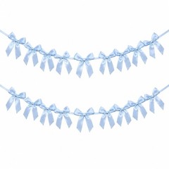 2 Pack Bow Garland Banner, 8.3 ft Pre-Strung Satin Ribbon Bow Decorations for…