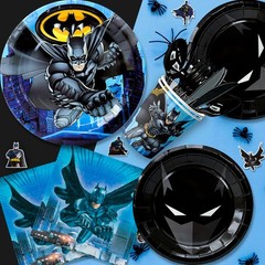 Batman Birthday Party Decorations Tableware Set Dark Knight Masks Plates Balloon